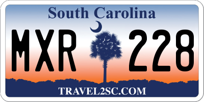 SC license plate MXR228