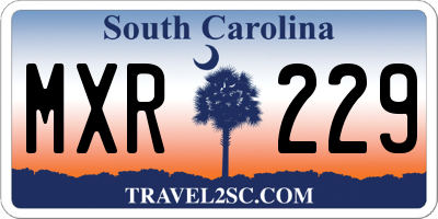 SC license plate MXR229