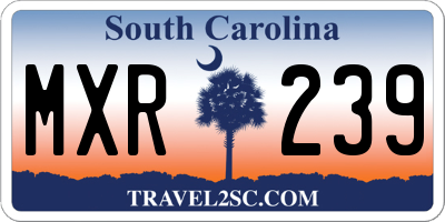 SC license plate MXR239