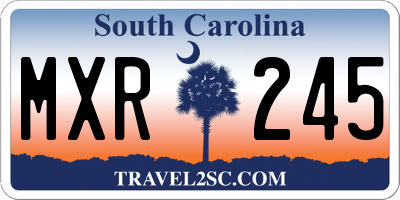 SC license plate MXR245