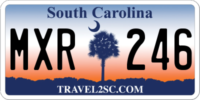 SC license plate MXR246