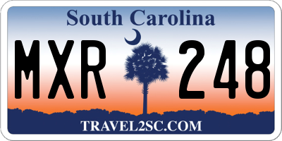 SC license plate MXR248