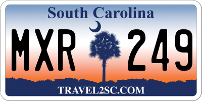SC license plate MXR249