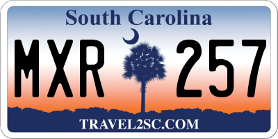 SC license plate MXR257