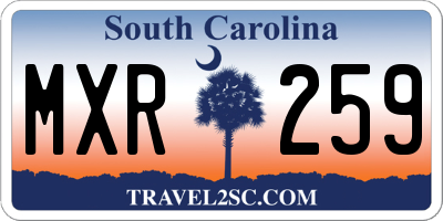 SC license plate MXR259