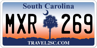 SC license plate MXR269
