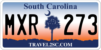 SC license plate MXR273