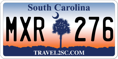 SC license plate MXR276