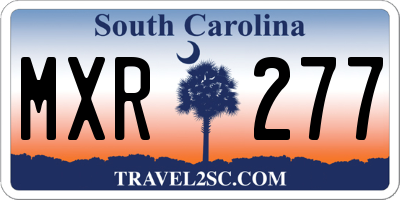 SC license plate MXR277
