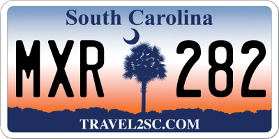 SC license plate MXR282