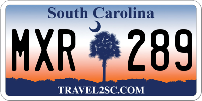 SC license plate MXR289