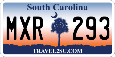 SC license plate MXR293