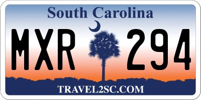 SC license plate MXR294