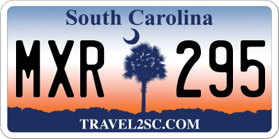 SC license plate MXR295