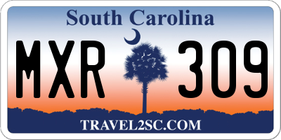 SC license plate MXR309