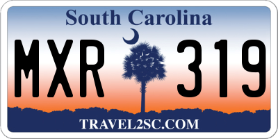 SC license plate MXR319