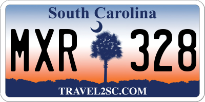 SC license plate MXR328