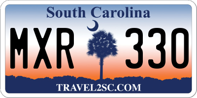 SC license plate MXR330