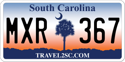 SC license plate MXR367