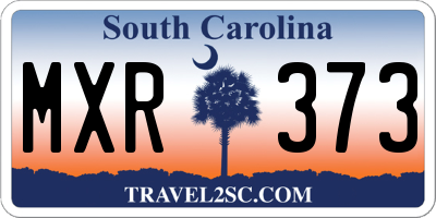 SC license plate MXR373