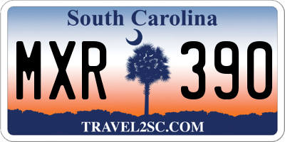 SC license plate MXR390
