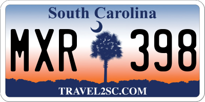 SC license plate MXR398
