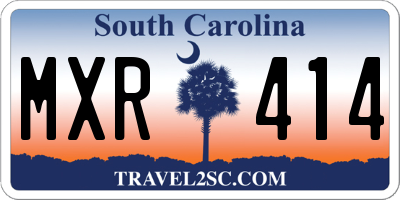 SC license plate MXR414