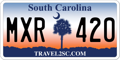 SC license plate MXR420