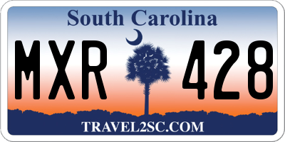 SC license plate MXR428