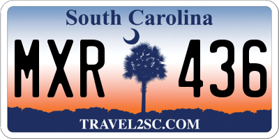 SC license plate MXR436