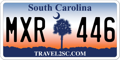 SC license plate MXR446