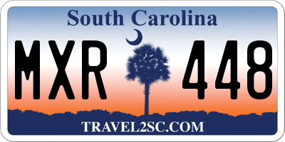 SC license plate MXR448
