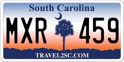 SC license plate MXR459
