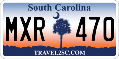 SC license plate MXR470