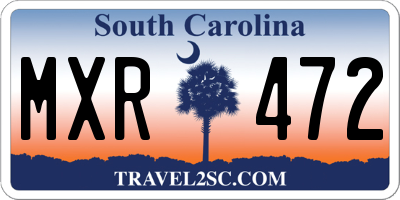 SC license plate MXR472