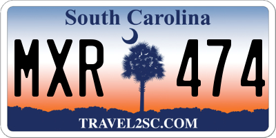 SC license plate MXR474