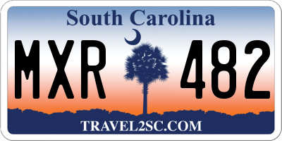 SC license plate MXR482