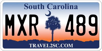 SC license plate MXR489