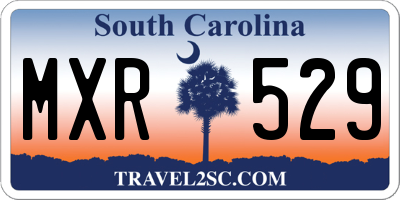 SC license plate MXR529