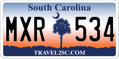 SC license plate MXR534