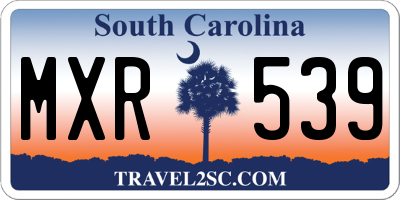 SC license plate MXR539
