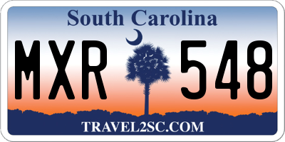 SC license plate MXR548