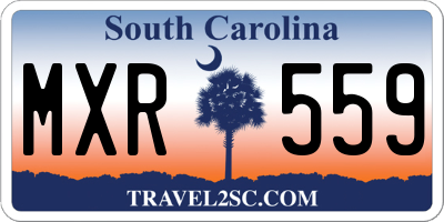 SC license plate MXR559