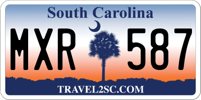 SC license plate MXR587