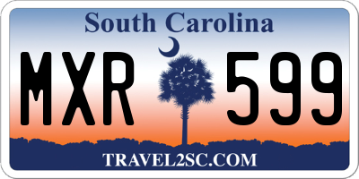 SC license plate MXR599