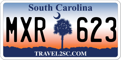 SC license plate MXR623