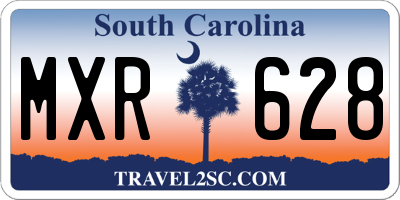 SC license plate MXR628