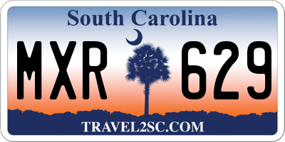 SC license plate MXR629