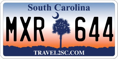 SC license plate MXR644