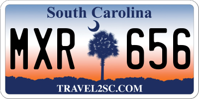 SC license plate MXR656